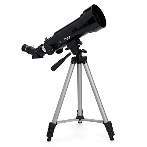 Professionelles Teleskop für Erwachsene, 70 mm Öffnung, 400 mm Brennweite, Astronomie, tragbares Refraktor-Teleskop für Kinder und Anfänger mit verstellbarem Stativ, 2 Okularen(