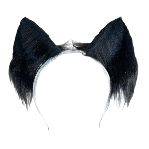 Qaonsciug Wolf Ohr Stirnband Kätzchen Mädchen Cosplay Zubehör Ohren Fursuit Maskerade Halloween Cosplay Party