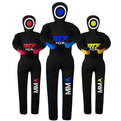 RTX MMA Judo Grappling Dummy -Boxenbeutel Brazilian BJJ Jiu Jitsu Standposition Wrestling BJJ Dummy Martial Arts Boxkartontraining Dummies - Leinwand - Ungefüllt