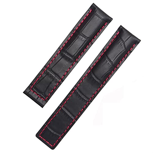 NEYENS Armband aus echtem Leder für TAG heuer, Armband in Blau, Schwarz, Braun, 19 mm, 20 mm, 22 mm, mit Faltschließe, Lederarmbänder, 20 mm, Achat