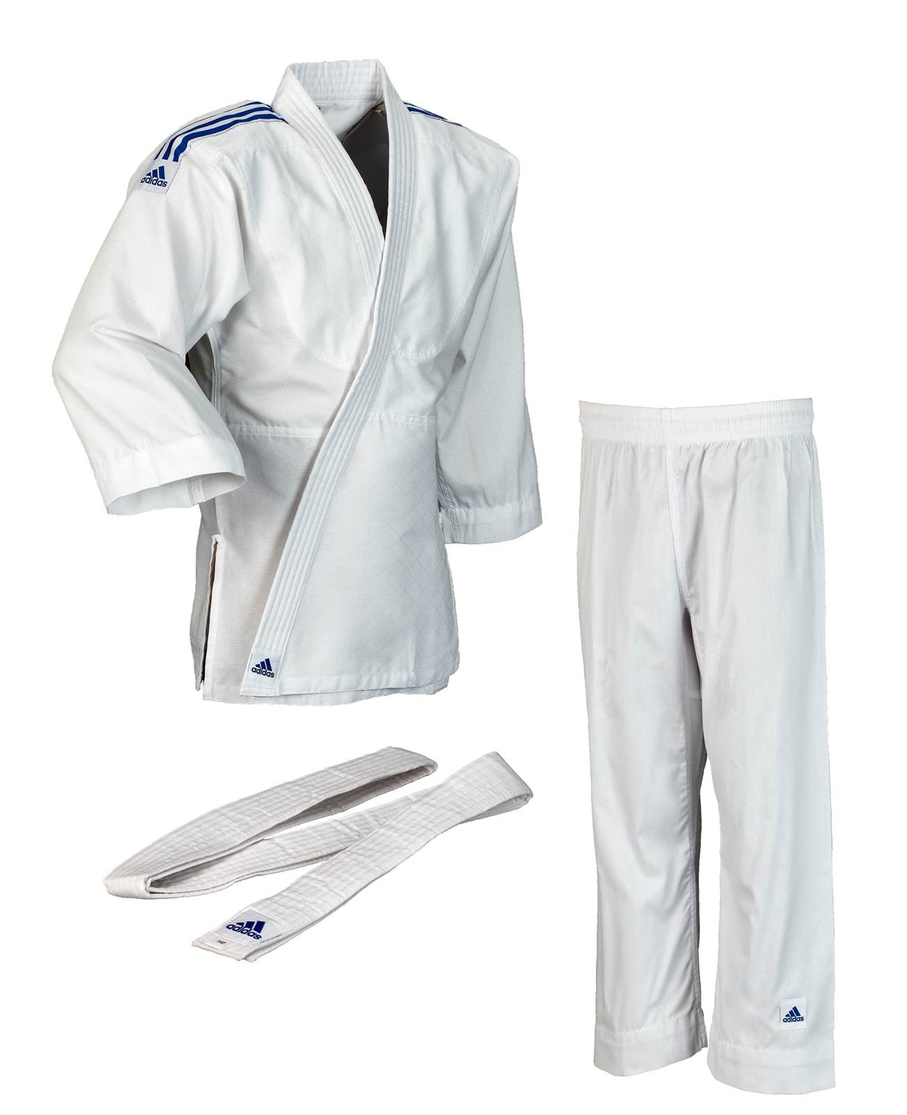 adidas Kinder Judo Anzug Evolution (inkl. Gürtel), Weiß (Brilliant white), 100/110, J250E