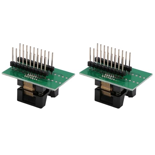 2 Stück SSOP20 auf DIP20 Programmieradapter-Buchse, 0,65 mm Abstände, 4,4 mm Breite, einfach zu bedienende Testbuchse für Chip