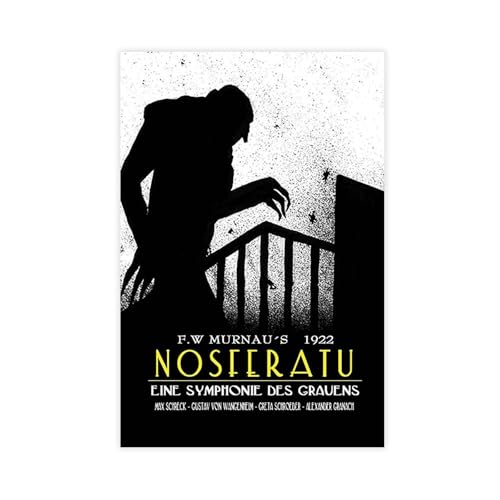 biegzc Nosferatu 1922 Posterdruck, Leinwandposter, Wandkunst, Dekordruck, Bild, Gemälde für Wohnzimmer, Schlafzimmer, Dekoration, 50 x 75 cm