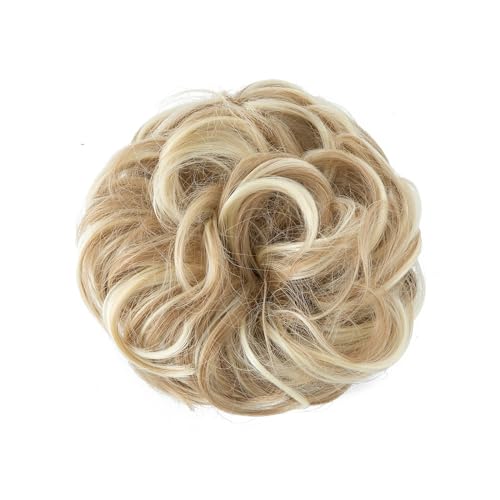 Haarteil Haargummi Unordentlicher synthetischer Haarknoten for den täglichen Gebrauch, Chignon-Scrunchies, gefälschtes Haarband, Zopf, elastisches Haarteil, Schwanz for Frauen H9 Haarverlängerung(16H6