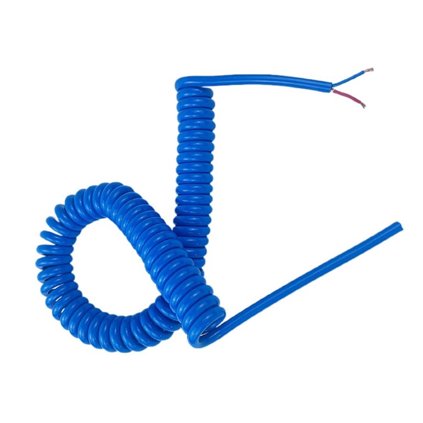 Sprungschraubkabel, Spiral-Netzkabel, 3-adrig, 15 AWG-Kabel, Kern aus reinem Kupfer, einziehbares Zugfederkabel, einziehbare Spule (Dehnung 3 Meter, 15 AWG, 1,5 mm²)