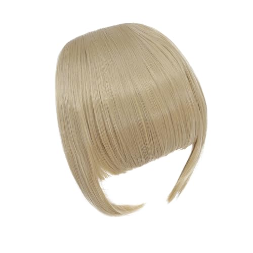 Pony Extension für Damen Clip-in-Pony-Haarverlängerung, Fransen-Pony-Haarteil, hochwertiger synthetischer Pony-Haarschmuck for Frauen, tägliche Party Fringe Bangs(24)