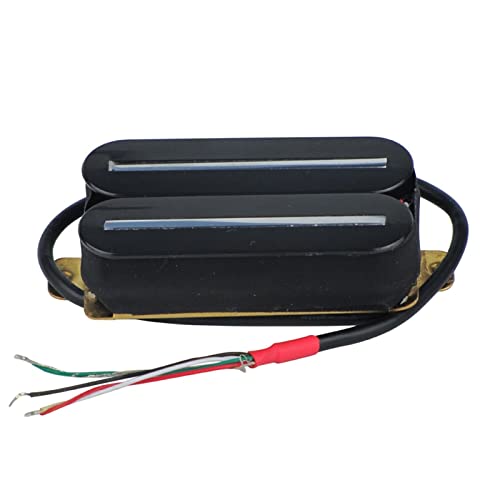 ZENGXUE Dual Schiene Pickup E-Gitarre Humbucker Pickup Keramik Gitarre-Teile Schwarz/Weiß Wählen Humbucker Tonabnehmer Set (Color : Black)