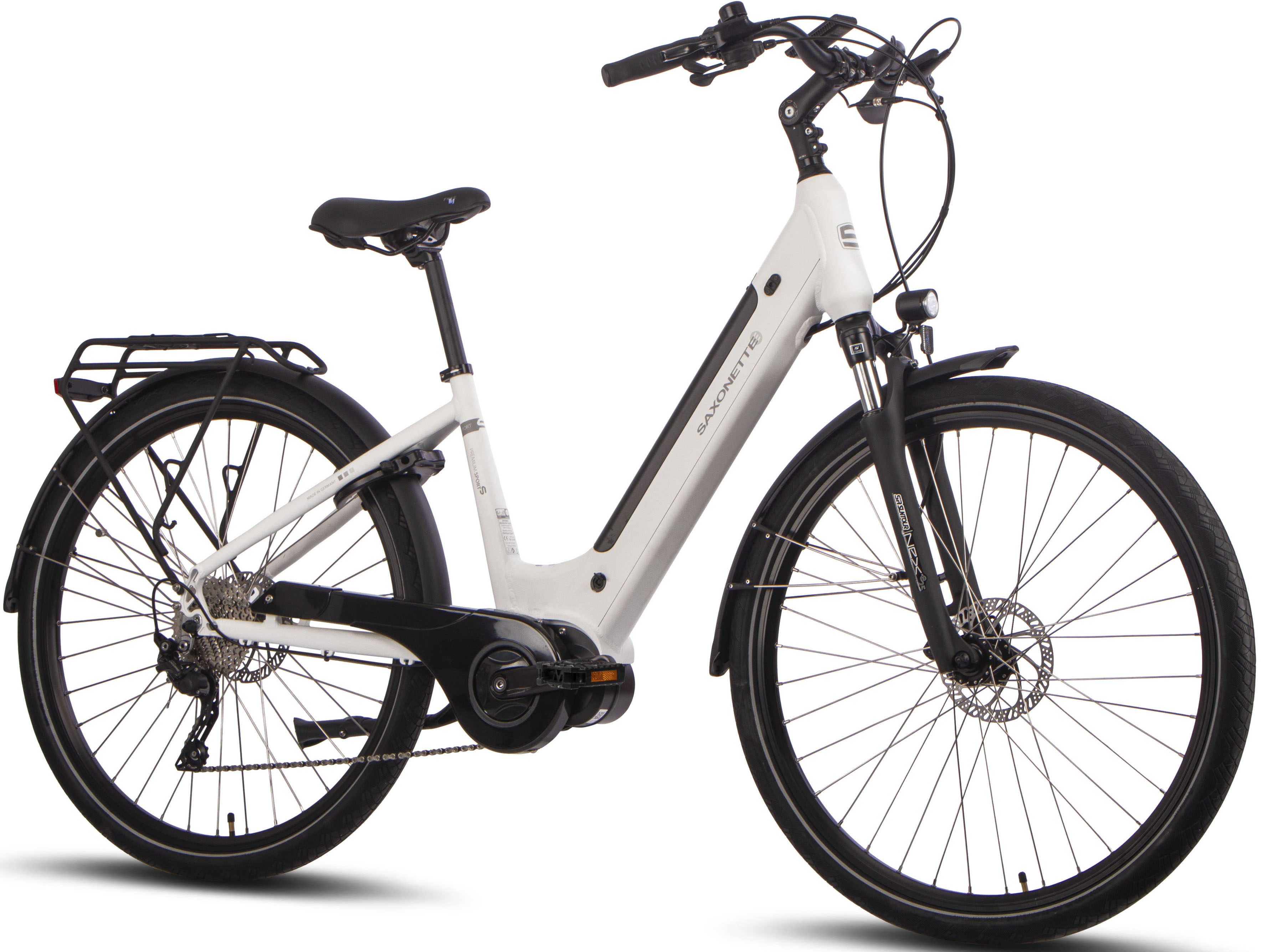 SAXONETTE E-Bike "Premium Sport (Wave)", 10 Gang, Mittelmotor 250 W, Pedelec, Elektrofahrrad für Damen u. Herren, Trekkingrad 2