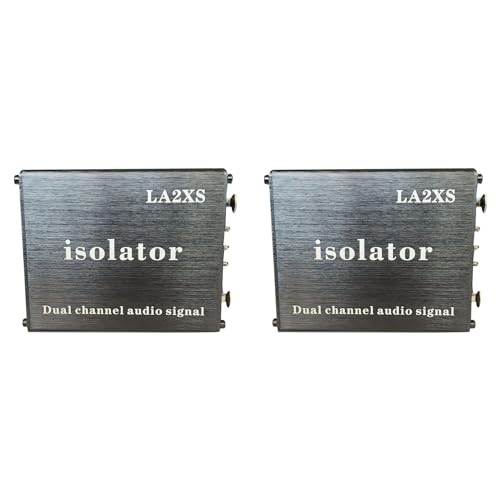 Piuusngy 2 Stück Audio-Isolator-Rauschunterdrückungsfilter Eliminiert Aktuelles Rauschen. Zweikanaliger 6,5-XLR-Mixer-Audio-Isolator LA2XS