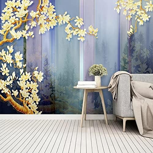 XLMING Magnolie Blume Tinte Landschaft 3D Tapete Home Dekoration Wohnzimmer Sofa Schlafzimmer Tv Hintergrund Wand-350cm×256cm