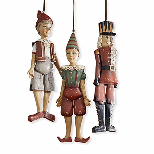 Loberon Figur 3er Set Udine, Polyresin, Baumwolle, H/B/T ca. 19/5.5/4.5 cm, bunt