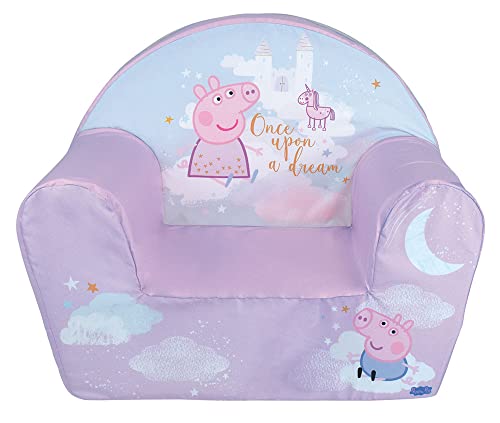 Fun House Kinder Peppa Pig Clubsessel Herkunft Frankreich Garantie L 52 x T 33 x H 42 cm, Legierter Stahl, blasslila