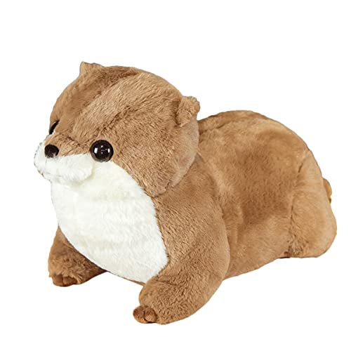 DANAIM Simulation Otter Plüschtier Stofftier, Süße Seeotter Wildtiere Puppen, Geburtstag Weihnachten Stofftier Geschenk for Kinder Kinder Mädchen Jungen(Brown,50cm)