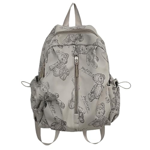 Damen Rucksack Teenager Reiserucksack Mädchen Volldruck Rucksack Nylon Rucksack Lässige Tagesrucksäcke Schüler Schulrucksack