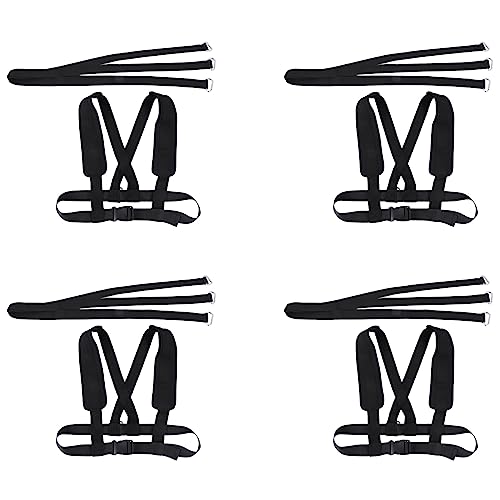 SICOSALT 4X Fitness Anti-Widerstands Schlitten Gurt Kabel Zug Gurt Gurt Staerke Kraft Training Widerstands Seil - Verstellbarer Gepolsterter Schulter Gurt