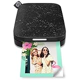 HP Sprocket 2x3" Sofortbilddrucker für Smartphones - Tragbarer, kabelloser Farbdrucker - Zink-Fotopapier mit Kleberückseite - Drucke von kompatiblen iOS- & Android-Geräten per Bluetooth-App - Schwarz