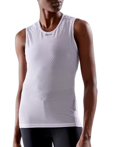 Craft Stay Cool Mesh Superlight | Sleeveless Top | Sport Unterhemd Ärmellos für Damen | Sporttop Damen (Gr. XS-XXL), Weiß