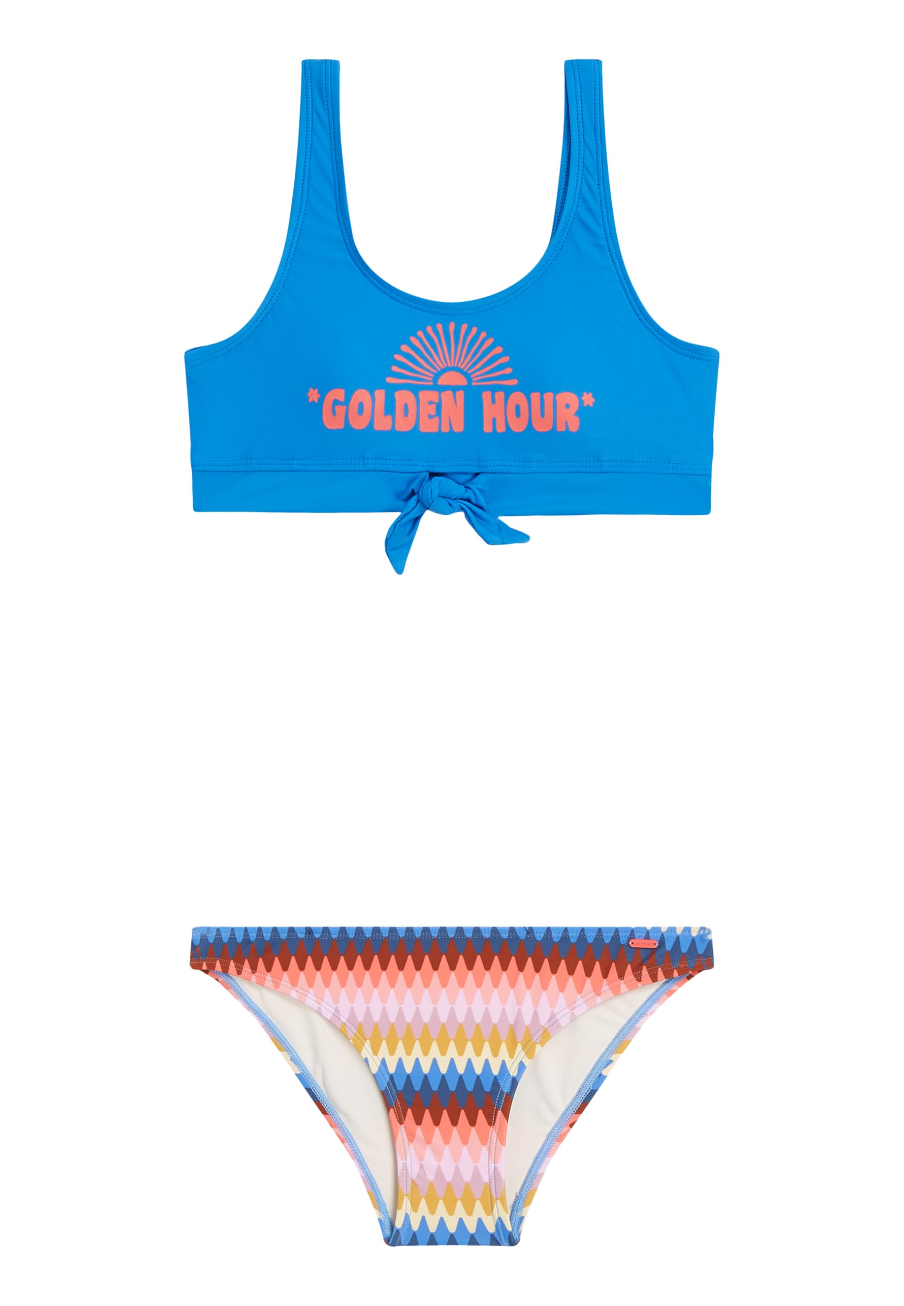 Protest Girls Prtnaom Jr Bikini Blau - Sportlicher verspielter Mädchen Bikini, Größe 140 - Farbe Palace Blue