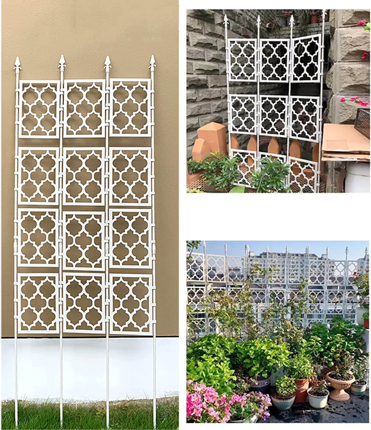 BEROZA Das Outdoor-Pflanzenklettergerüst Gitter Garten Gitter Metall Pergola Outdoor Kletterpflanzen Stützstruktur Gitter Metallhalterung