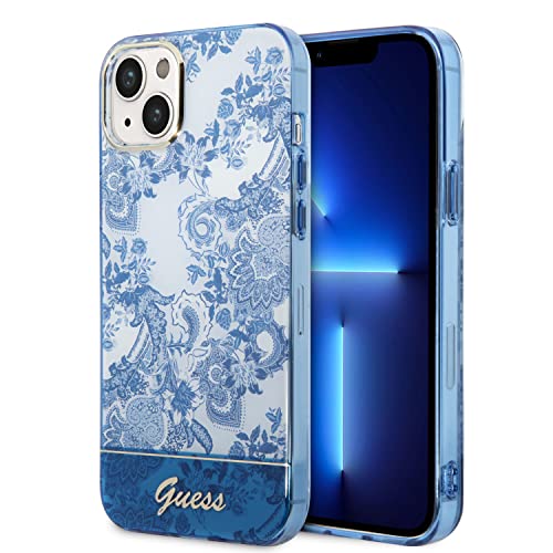 Guess GUHCP14MHGPLHB hülle für iPhone 14 Plus 6,7" blau/Blue hardcase Porcelain Collection