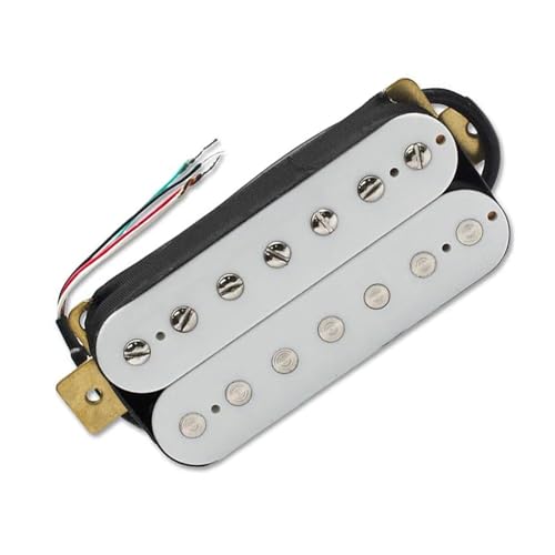 Weiße 7-saitige E-Gitarre, Humbucker-Steg-Tonabnehmer, Kunststoffspule, Gitarren-Ersatzteile Single-Coil-Tonabnehmer