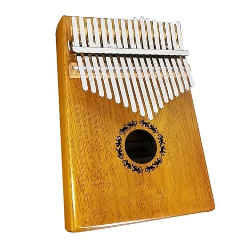 Kalimba Daumenklavier 17-Tasten-Kalimba-Spieluhr Fingerklavier Tasteninstrument mit Liederbuch Hammer