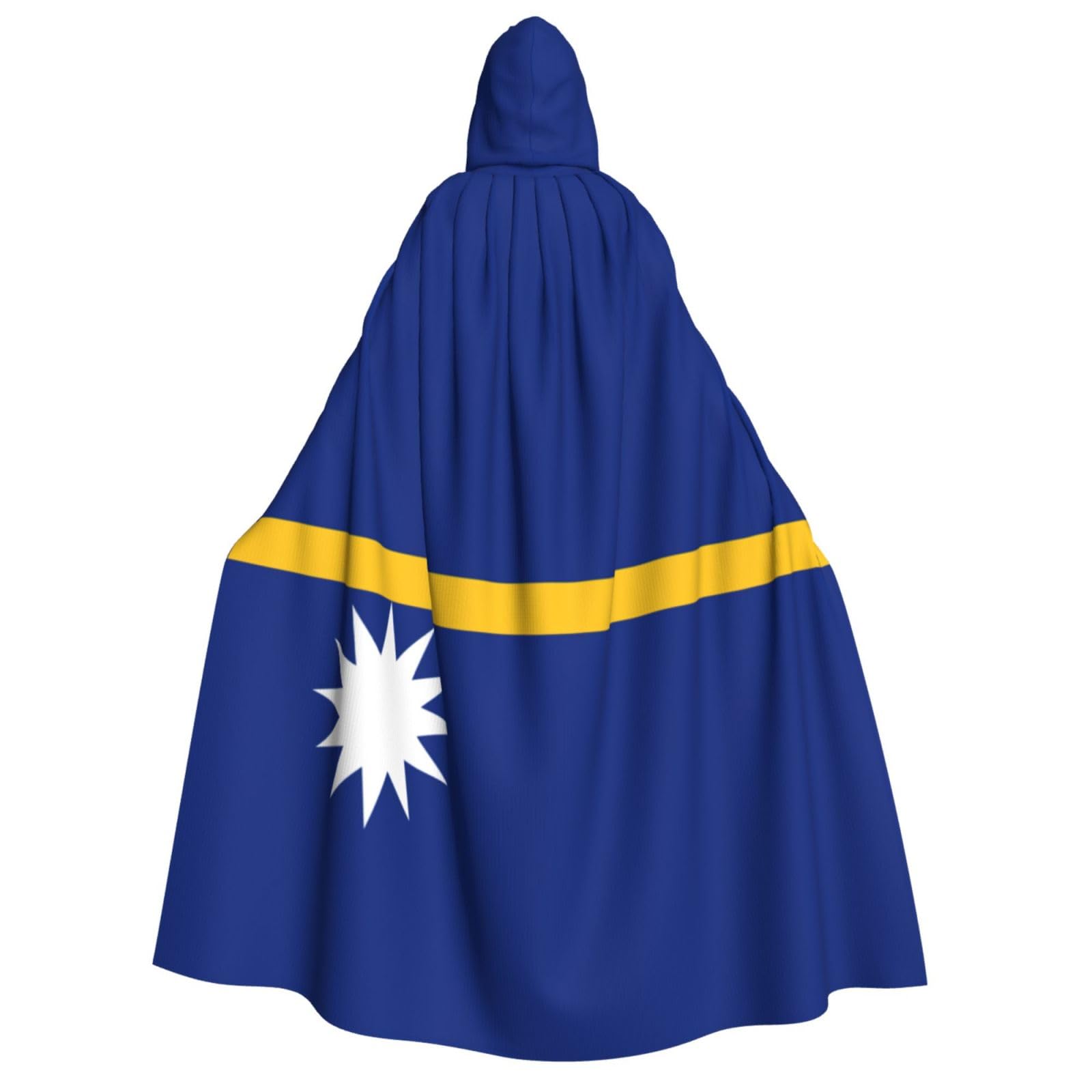 WURTON Kapuzenumhang mit Flagge von Nauru, Unisex, für Halloween, Karneval, Cosplay, vielseitig, für Erwachsene