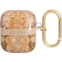 GUESS Cover Flower Strap Gold, für AirPods 1/2, GUA2HHFLD (GUA2HHFLD)