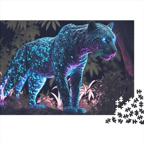 1000 Teile für Erwachsene, schwierige Puzzles, Jaguar-Holzpuzzles für Teenager, Geschenke, Spielspielzeug für Erwachsene, Familienpuzzles, Geschenk (Größe 75x50cm)