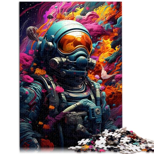 Puzzles als Geschenk, farbiges Astronauten-Krieger-Puzzle, 1000-teiliges Puzzle für Erwachsene, Holzpuzzle, ganze Familie, 1000 Teile (50 x 75 cm)