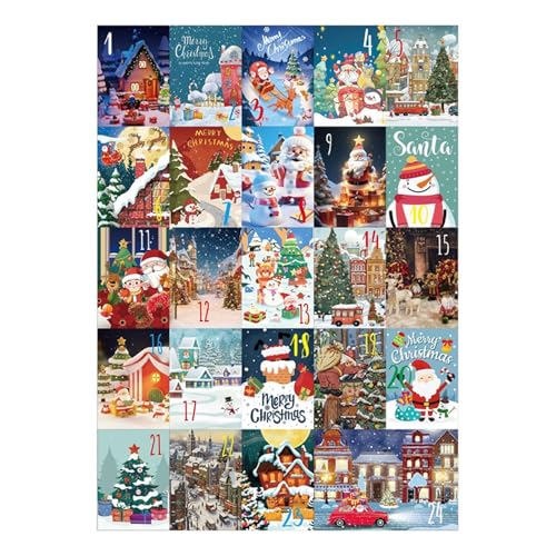 Adventskalender Weihnachten Jigsaw Puzzle, Kalender 'Advent Jigsaw Puzzle 2024,Countdown für Weihnachtskalender | 1000 Teile Puzzle Weihnachtsdekoration für Zuhause für