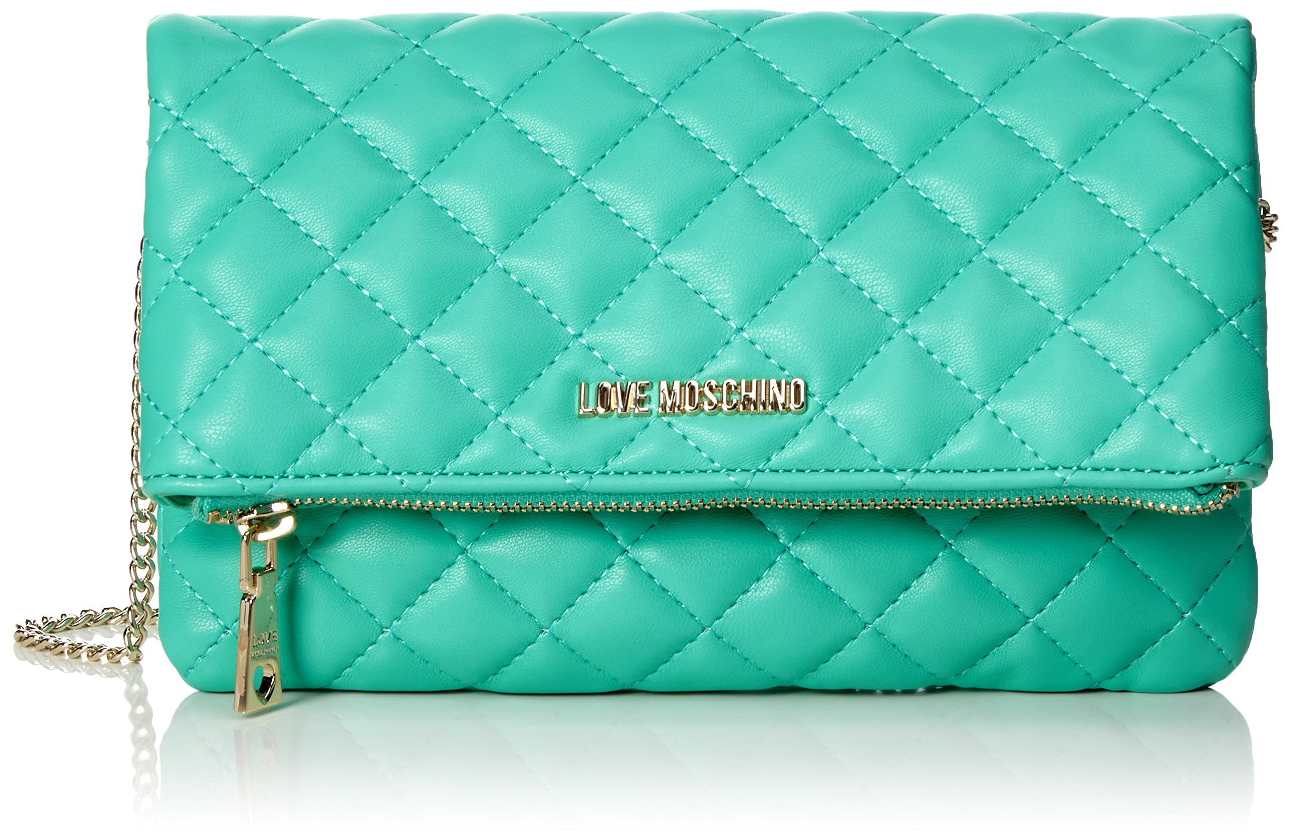 Love Moschino Damen Clutch Türkis (Mint)