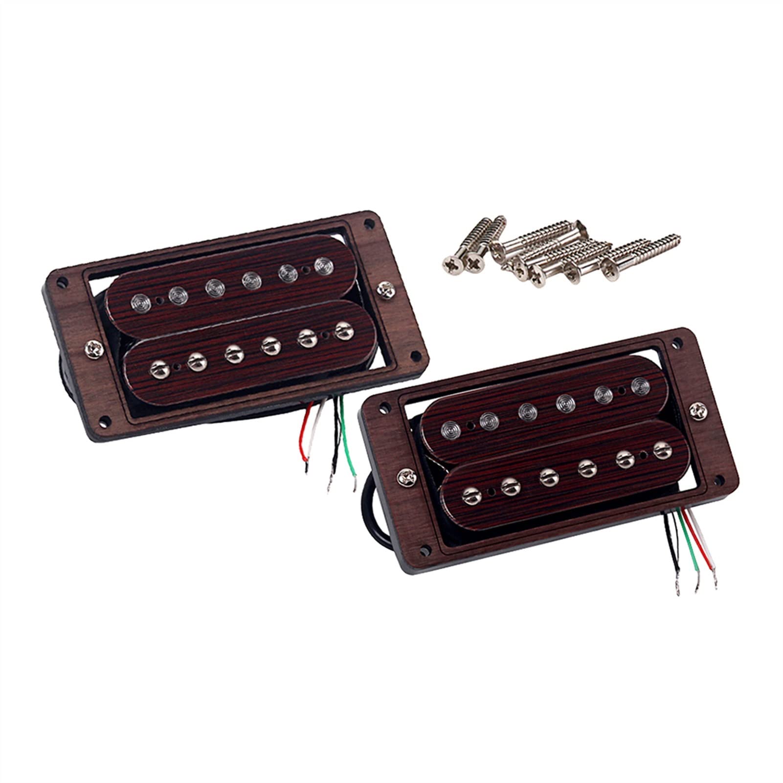 ZENGXUE Halsaufnahme Und Bridge-Pickup Kompatibel Mit E-Gitarre Für Gitarre-Teile Ersatzsatz Von 2 Stück Humbucker Tonabnehmer Set