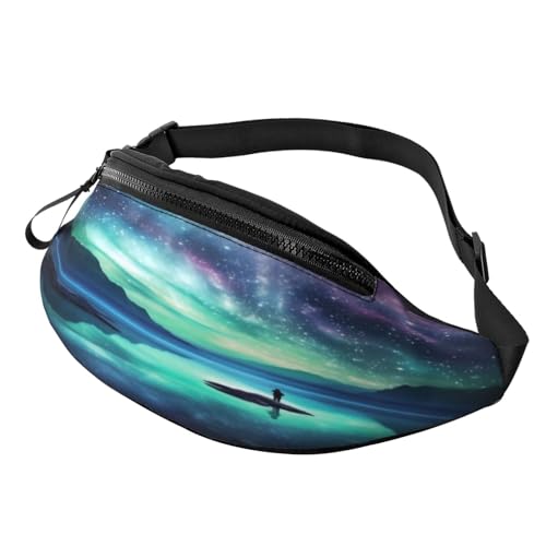 Rainbow Striped Fanny Pack-Lightweight Waist Bag for Travel and Daily Use, Nordlicht, Einheitsgröße