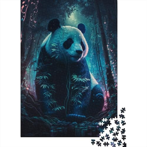 1000 Teile für Erwachsene, schwierige Puzzles, Mondpanda-Puzzles für Erwachsene, Teenager, interessante Puzzles zur Stressreduzierung (Größe 75x50cm)