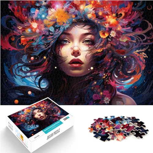 Puzzle für Anime-Mädchen im Weltraum, 1000 Teile, Puzzle für Erwachsene, Geschenke, Holzpuzzle, einzigartige Geburtstags, 1000 Teile (50 x 75 cm)