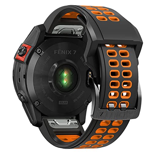 BANDKIT Smartwatch-Silikon-Armbänder für Garmin Fenix 7X 7 6X 6 5X 5 3HR Descent G1 COROS VERTIX 2 Schnellverschluss Easyfit Band Band, For Fenix1 2 3 3HR Mk1, Achat