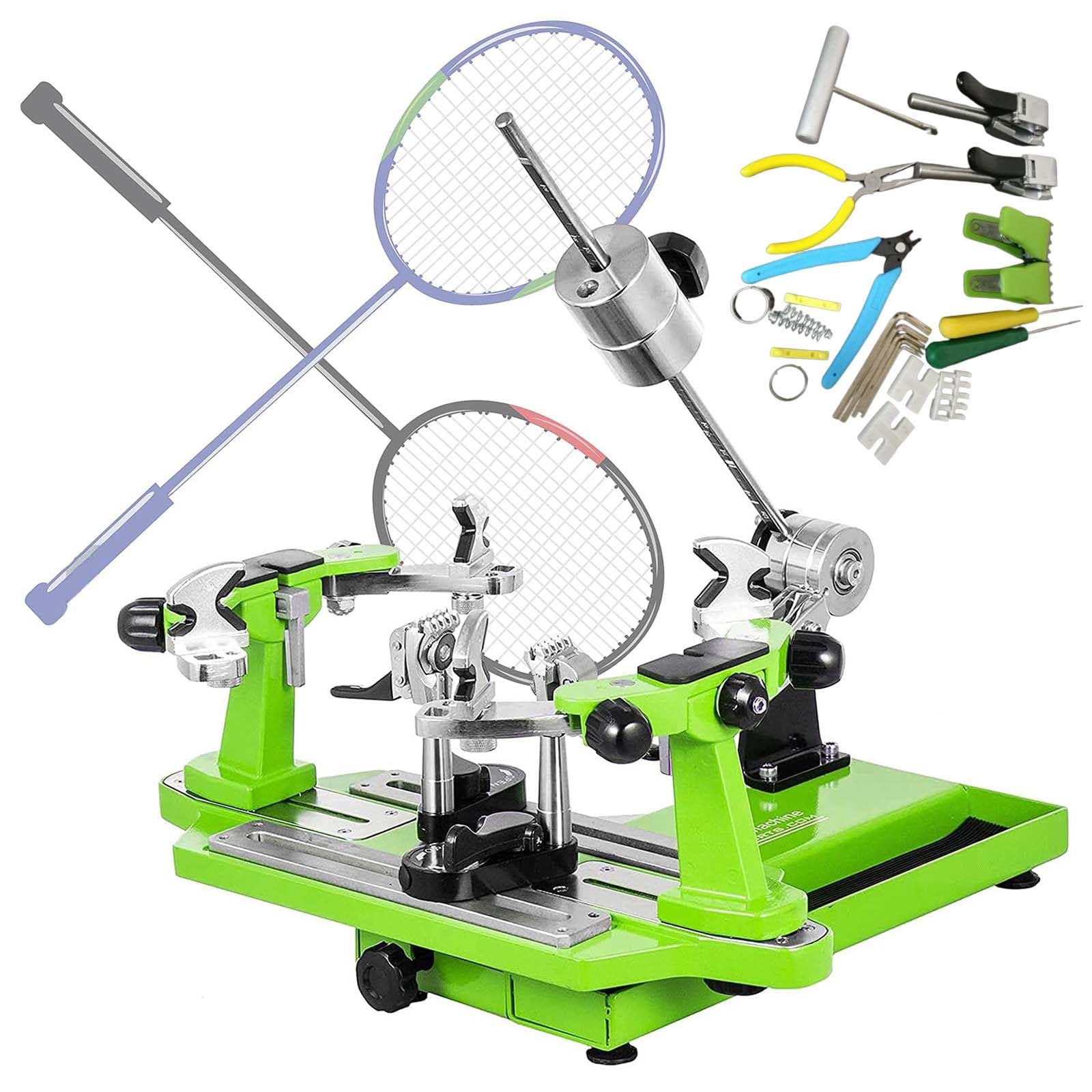 JMbpkduHs Schlägerbesaitungsmaschine, Desktop-Schwerhammer-Drahtziehmaschine, 6-Punkt-Badminton-Besaitungsmaschine Mit Fester 90-Pfund-Winde, Für Heimwerker, Tennis, Badmintonschläger