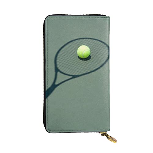 DMORJ Lange Clutch für Tennisschläger, Leder, 19 x 10 cm, bequem, leicht, wasserdicht, langlebig, schönes Geschenk, Schwarz, Einheitsgröße, Schwarz , Einheitsgröße