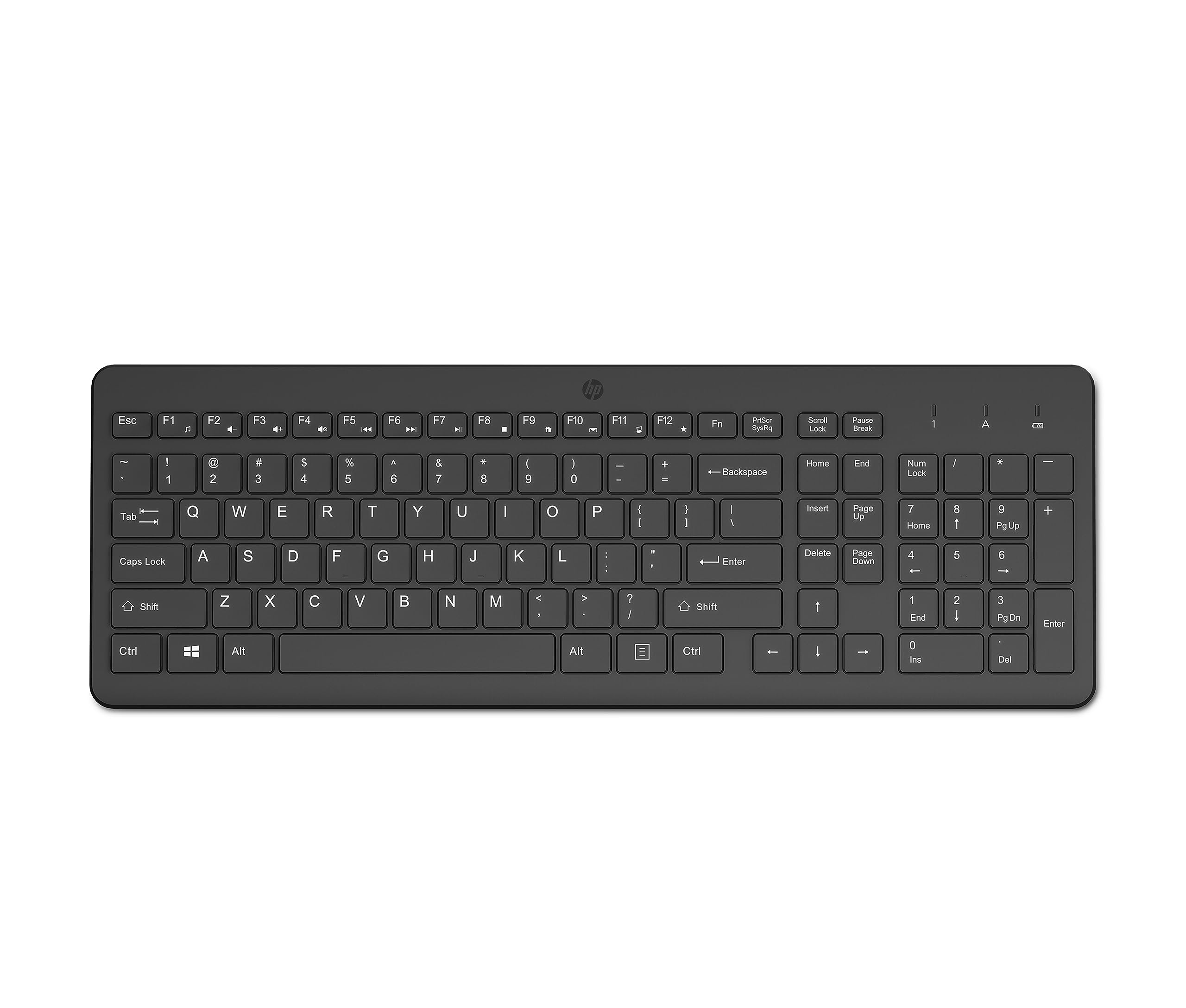 HP 220 kabellose Tastatur, Verbindung mit Mehreren Geräten, QWERTY, italienisches Layout, Emoji, Autonomie bis zu 16 Monate, kompatibel mit Windows 10 und 11, schwarz