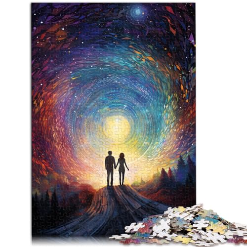 Puzzle für Paare unter dem Sternenhimmel, 1000-teiliges Puzzle aus Holz, Familienspiel zum Stressabbau, schwieriges Herausforderungspuzzle, 1000 Teile (50 x 75 cm)