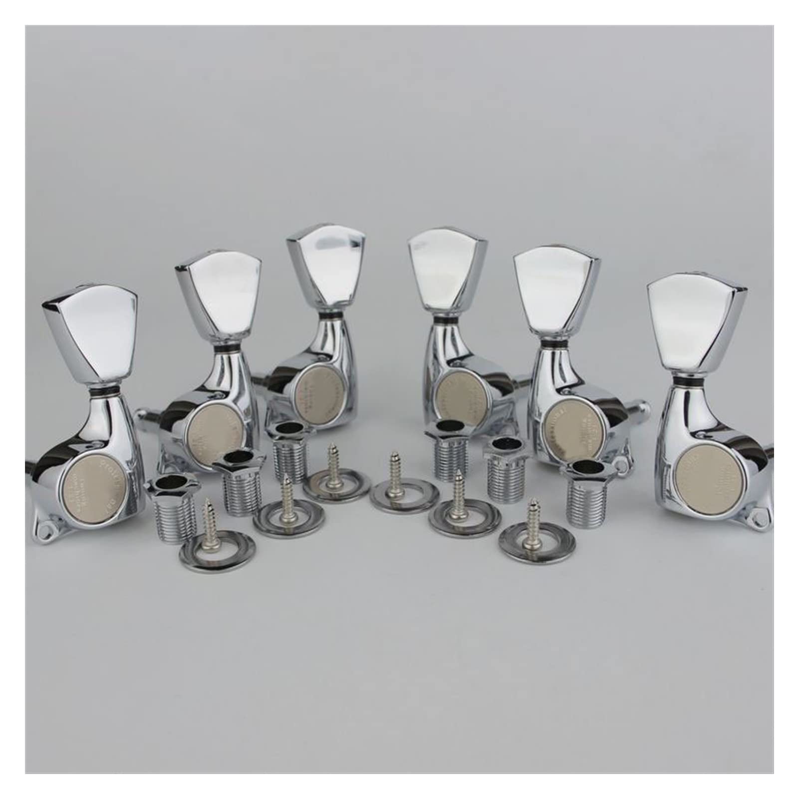 3R3L. Gitarrenmaschine Köpfe 1:21 Versiegelte Tuning Key Pegs Tuner Trapezium Button Set Für E-Gitarren Chrome Stimmwirbel Mechaniken