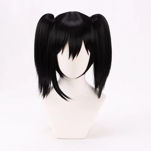 WCCNKK Anime Cosplay Perücke for Lovelive Nico Yazawa Cosplay-Perücke, Schwarze Perücke Mit Doppeltem Pferdeschwanz, Kostüm-Halloween-Perücke, Kostümparty, Anime-Show, Mit Perückenkappe