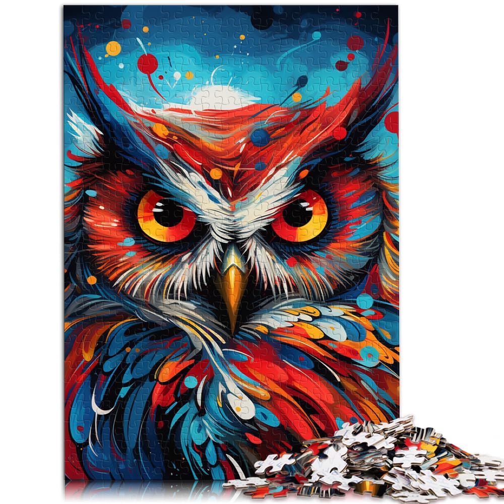 Puzzle-Geschenk, Tier-Eule, 1000-teiliges Puzzle für Erwachsene, Holzpuzzle, Spielzeug, Puzzle, Lernspiele, Stressabbau-Puzzle, 1000 Teile (50 x 75 cm)