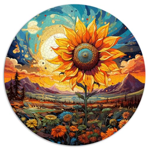 Puzzle für Sonnenblumengelber Himmel für Erwachsene Puzzles 1000 Teile Puzzles 26,5x26,5 Zoll Puzzle Wanddekoration Familienspiel für und