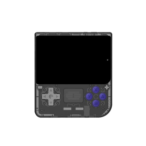 Powkiddy V10 Retro Handheld Spielkonsole, Kompatibel mit 64-Bit 3D Simulatoren und Open Source System, 128G TF Karte, 20000 Spiele, 3.5in IPS Bildschirm, 3000 mAh Portable Spielkonsolen (Schwarz-128G)