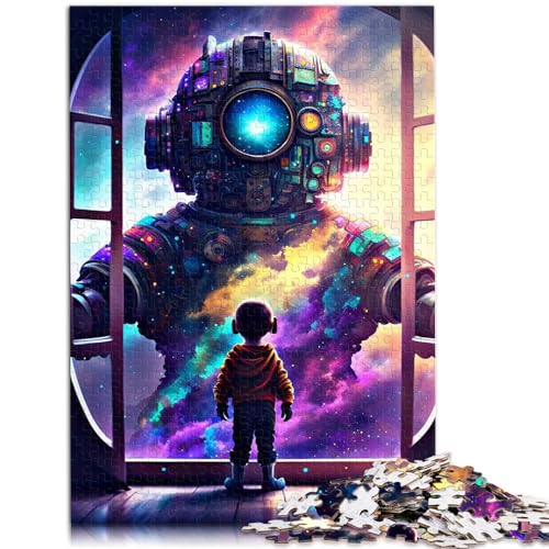 Puzzlespiel Robotic Dreams 1000-teiliges Puzzle für Erwachsene, Holzpuzzle, Familienspiel zum Stressabbau, schwieriges Herausforderungspuzzle, 1000 Teile (50 x 75 cm)