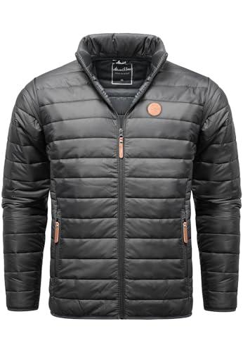 Amaci&Sons Herren Steppjacke Outdoor Basic Patch Jacke 9101 Schwarz M