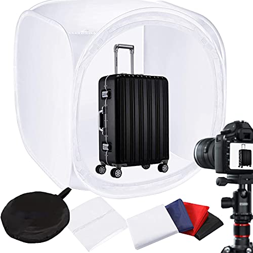 48 x 48 Zoll / 120 x 120 Photo Studio Vorhang Shooting Light Kit weiche Sicherheitsdiffusion mit 4 Farben Hintergründe Rot Dunkelblau Weiß Schwarz für Fotografie