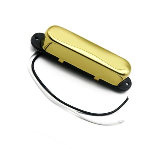 1pc Single Coil Pickup Hals Gitarre Pickup Fit E-GitarreGold/Schwarz Farben e gitarren tonabnehmer (Color : Golden)